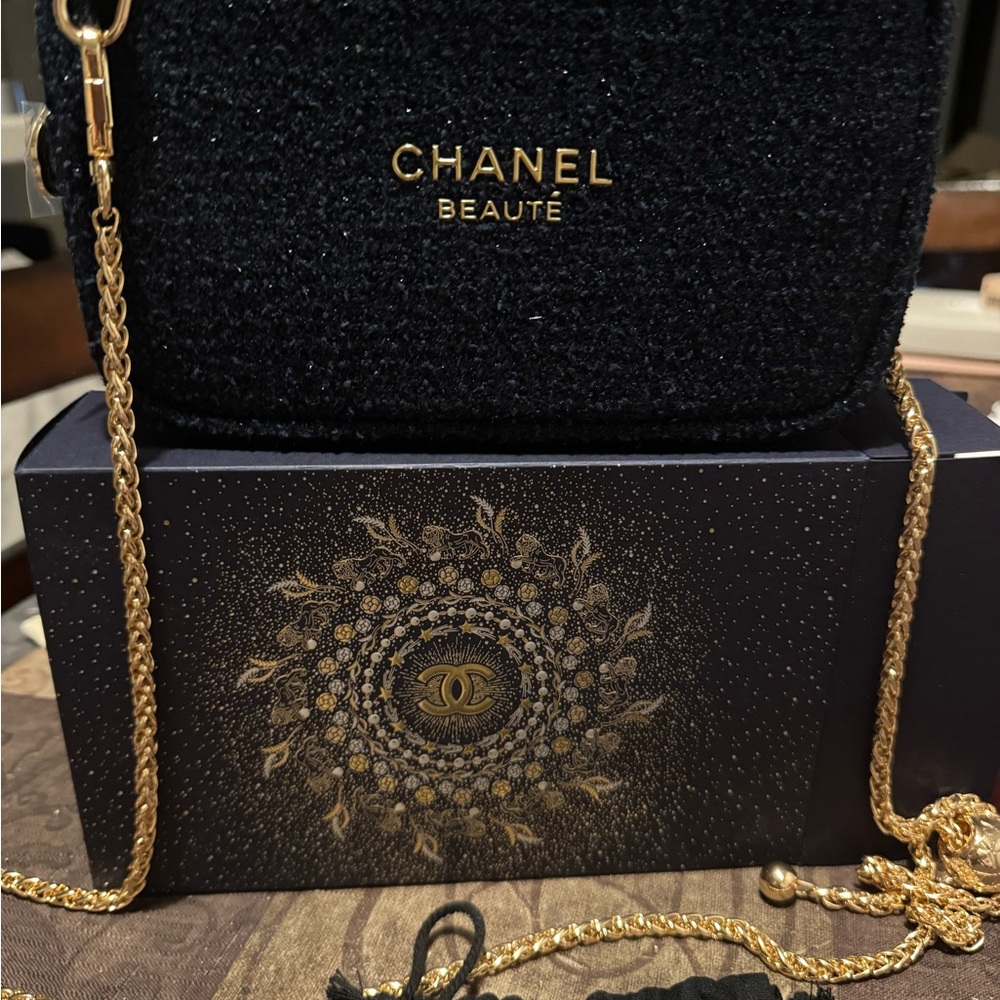 Chanel Tweed Mini Chain Crossbody Bag